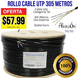 Rollo Bobina Cable Utp Red Intermet Mts Cat E Exterior Tecnolog A