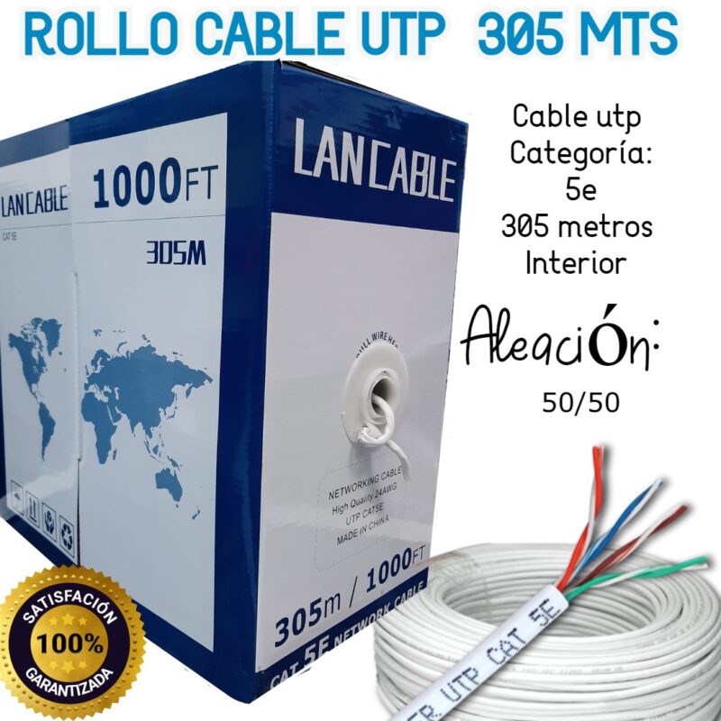 Caja de Cable de red cat5e 305 metros Interior - Imagen 2