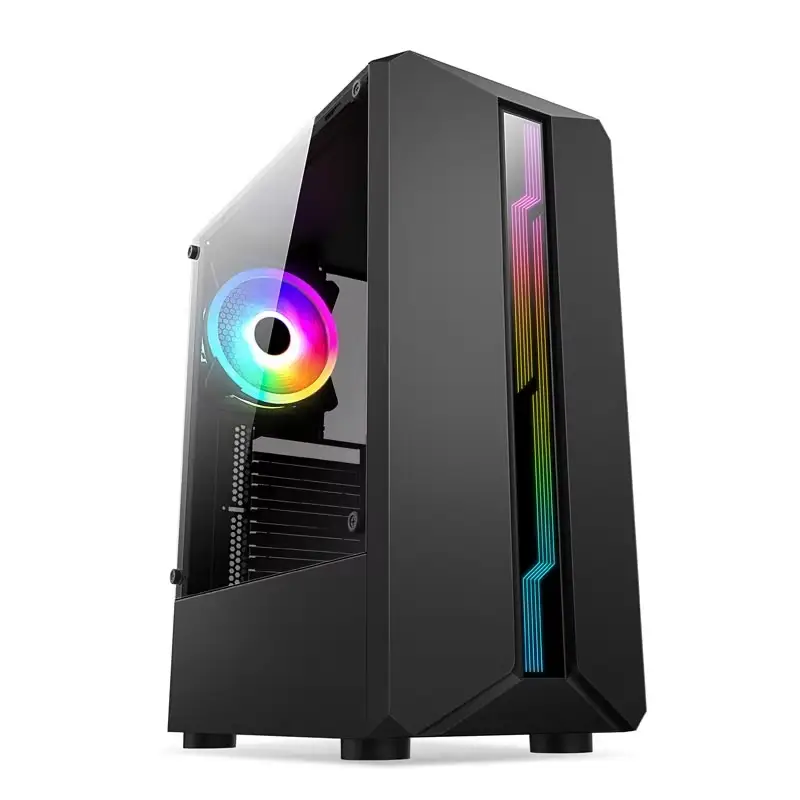 Case Tipo Gamer para Pc luz led Frontal RGB ATX - Imagen 2