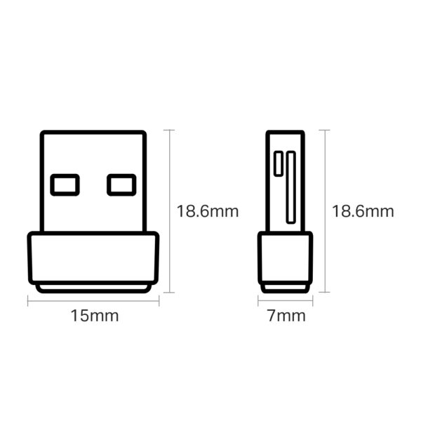 Adaptador usb Wifi  inalámbrico Nano USB de doble banda AC600 - Imagen 3