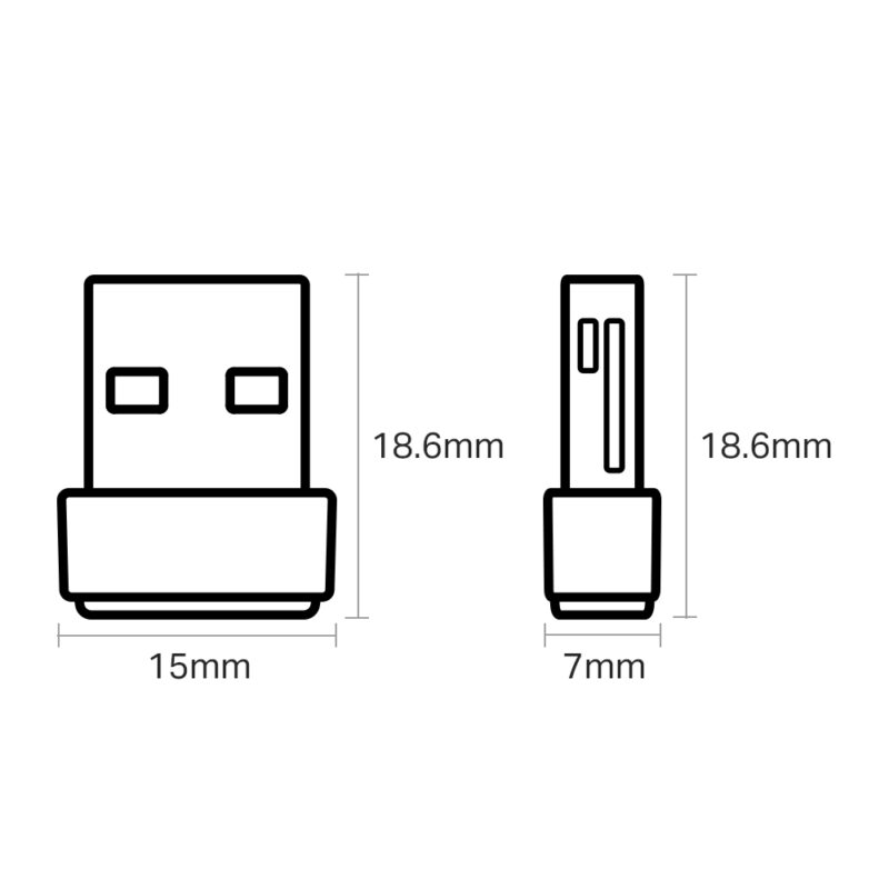 Adaptador usb Wifi  inalámbrico Nano USB de doble banda AC600 - Imagen 3