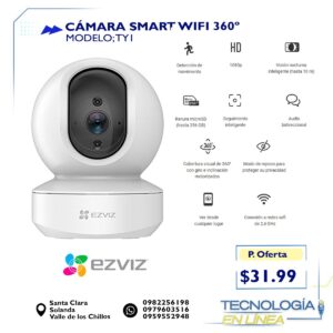 Cámara Ezviz Inteligente WiFi Modelo TY1 Giratorio