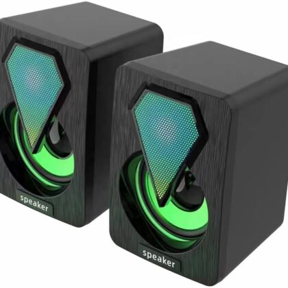 Parlante Altavoz YSD-1046 USB con cable de Audio 3.5  RGB iluminación Gaming