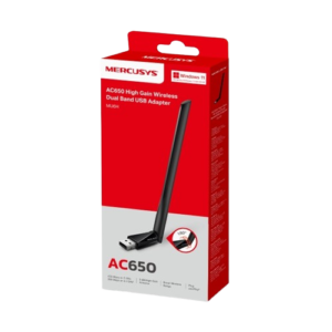 Adaptador USB WiFi Mercusys AC650 Dual Band High Gain | Conexión Rápida y Estable