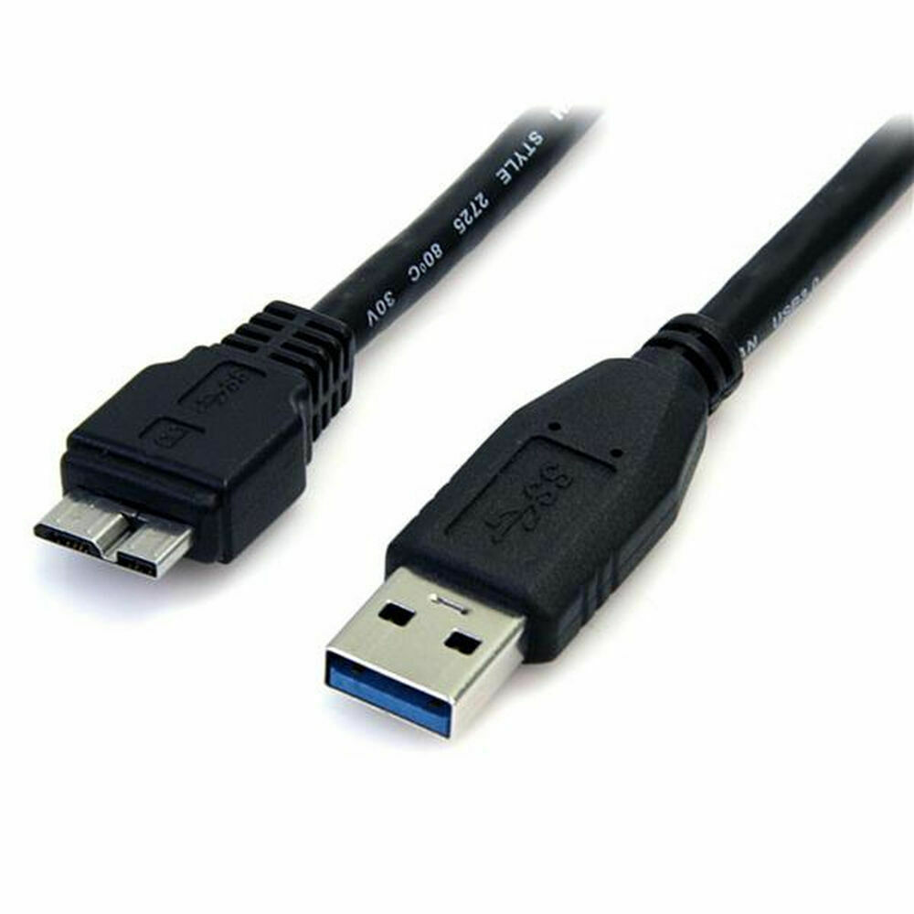 Cable USB 3.0 a Micro USB B 1.5 Metros Negro - Image 2
