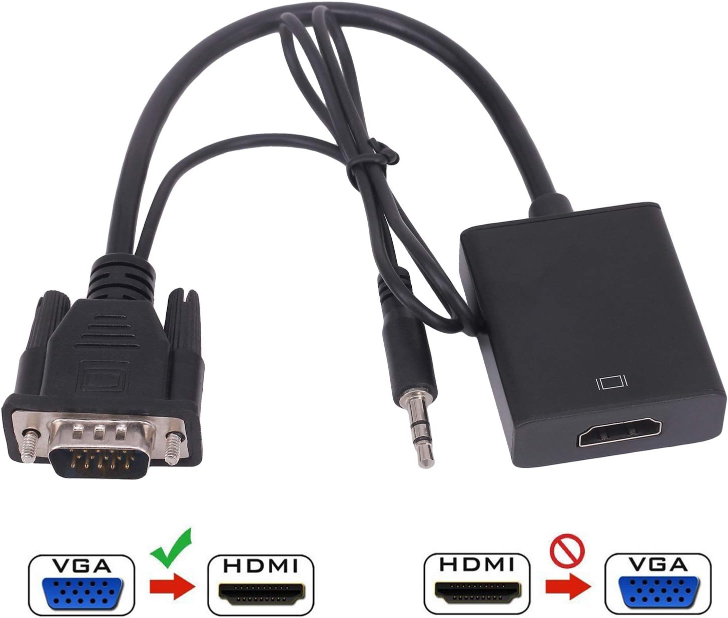 Convertidor VGA a HDMI con Audio 1080P - Image 3