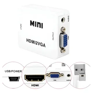 Convertidor HDMI a VGA Tipo Caja Blanca - Image 2