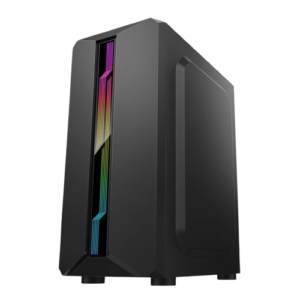 Case de pc tipo Gamer Goldenpc ATX con Panel Acrílico y Luz LED Frontal