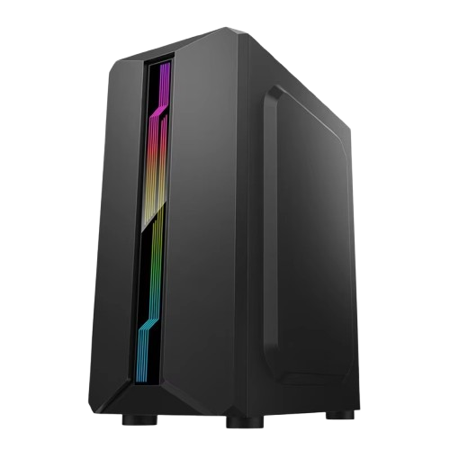 Case de pc tipo Gamer Goldenpc ATX con Panel Acrílico y Luz LED Frontal