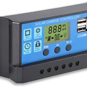 Controlador de Carga Solar 20A con 2 Puertos USB
