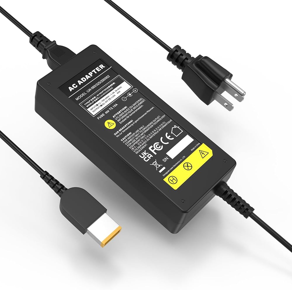 Cargador Lenovo 20V 4.5A Punta Cuadrada Alta Potencia