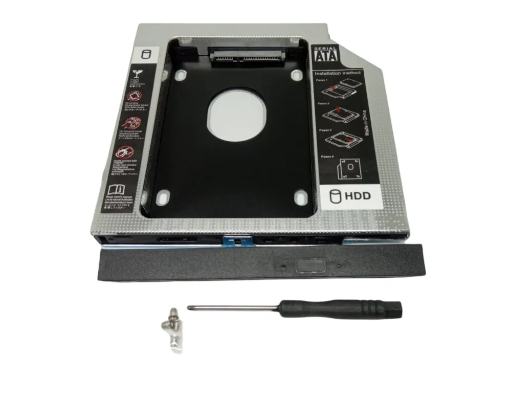 HDD Caddy 12.7mm para Disco Duro y SSD Laptop