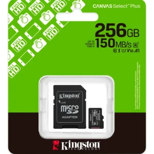 Memoria Micro SD Kingston 256GB 100MB/s con adaptador