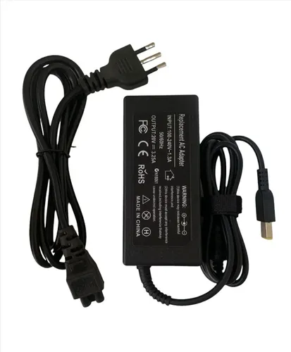 Cargador Lenovo 20V 3.25A Punta Cuadrada para Laptop