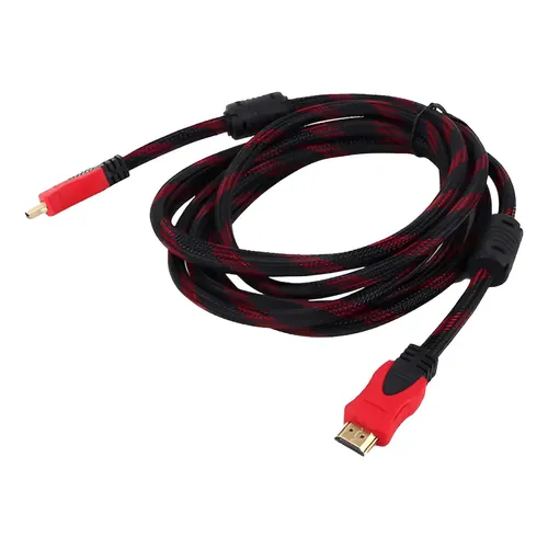 Cable HDMI 1.4 Blindado 10 Metros Negro/Rojo