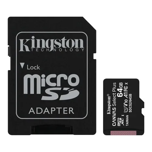 Memoria Micro SD ENV 64GB 85MB/s con adaptador SD