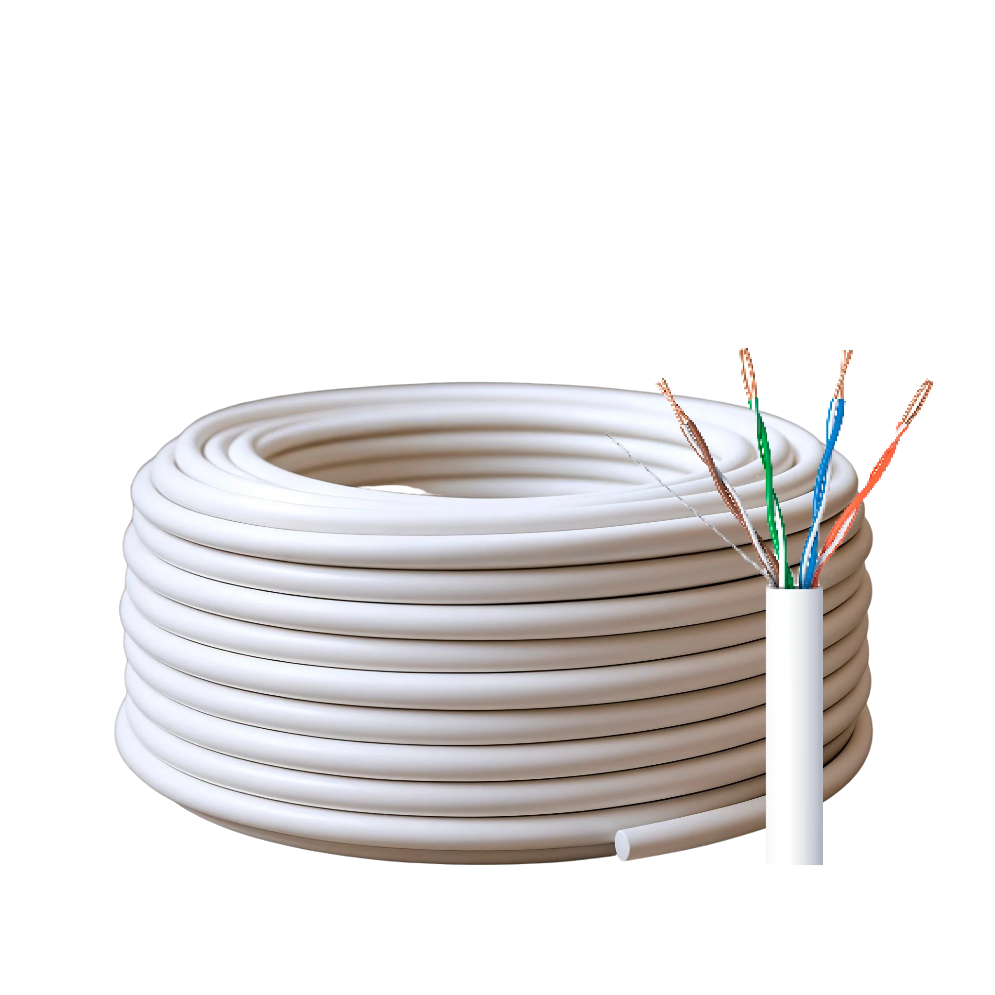 Cable de Red Cat5e UTP 100 Metros Interior Blanco
