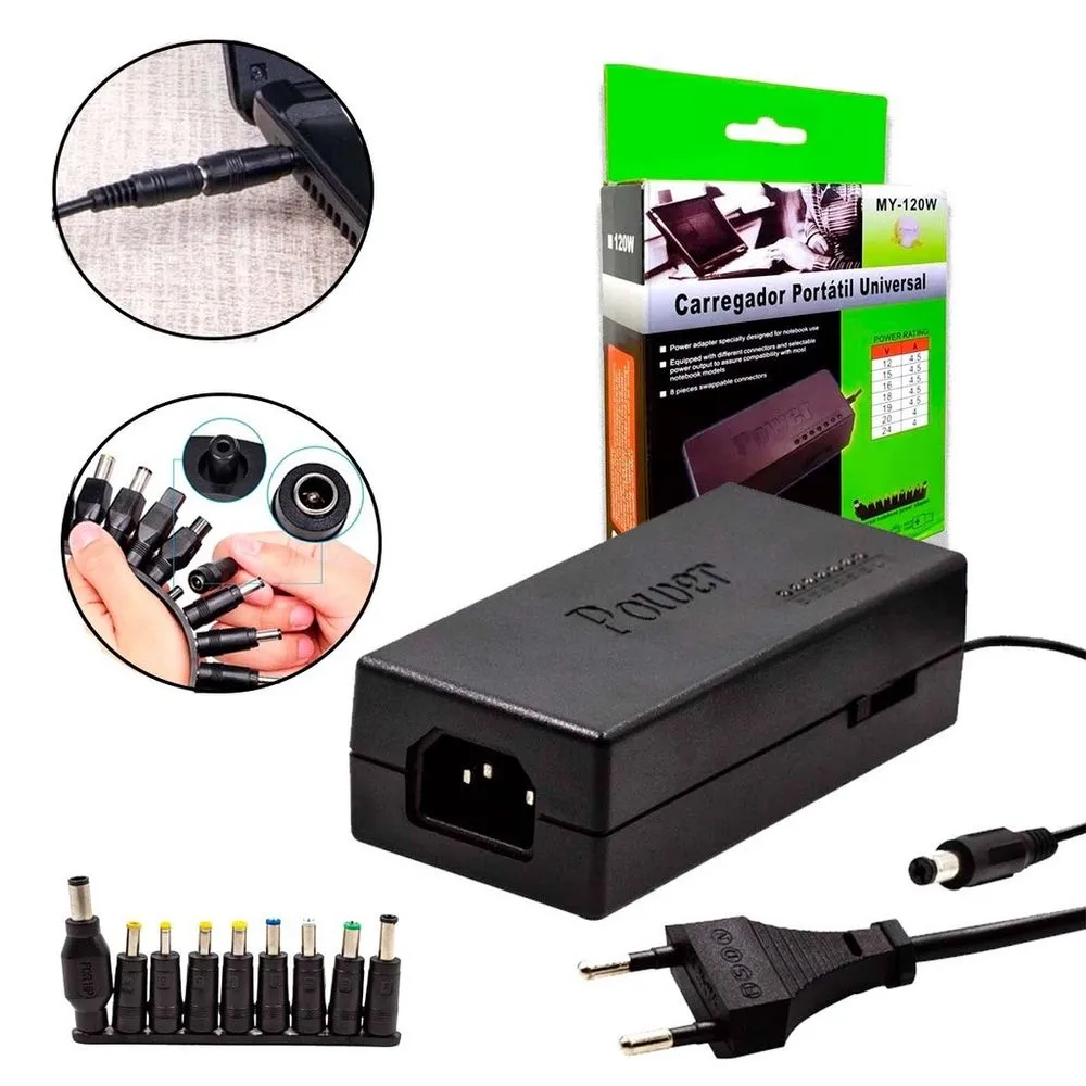 Cargador Universal MY-120W 12-24V 96W para Laptop