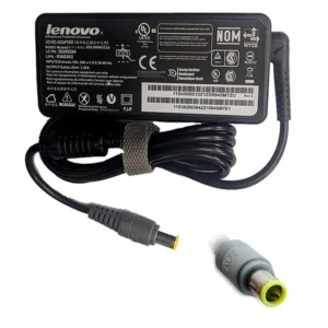 Cargador Lenovo 20V 3.25A Punta Redonda Amarilla