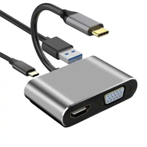 Convertidor Tipo C 4 en 1 HDMI VGA USB 3.0 PD