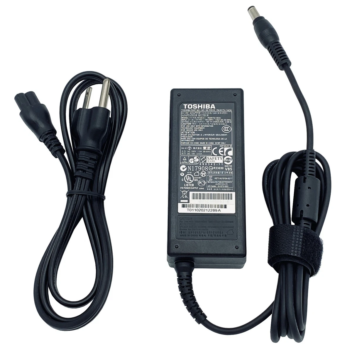 Cargador para Laptop Toshiba 19V 4.7A Punta Negra