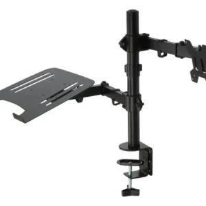 Soporte de escritorio con doble brazo para monitor y portátil z012